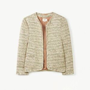 Aritzia Wilfred Pirouette Jacquard Metallic Open Front Blazer Jacket